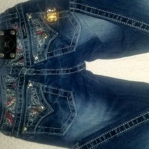 Size 12 miss me 2 jeans 2 capris